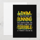 Funny Swimming Gift for Swimmer Feestdagenkaart (Voorkant / Achterkant)