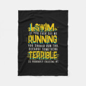 Funny Swimming Gift for Swimmer Fleece Deken (Voorkant)