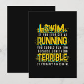 Funny Swimming Gift for Swimmer Kaart (Voorkant / Achterkant)