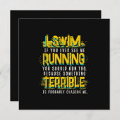 Funny Swimming Gift for Swimmer Kaart (Voorkant / Achterkant)