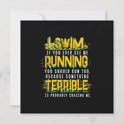 Funny Swimming Gift for Swimmer Kaart (Voorkant)