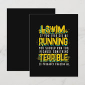 Funny Swimming Gift for Swimmer Kaart (Voorkant / Achterkant)