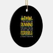 Funny Swimming Gift for Swimmer Keramisch Ornament (Rechts)