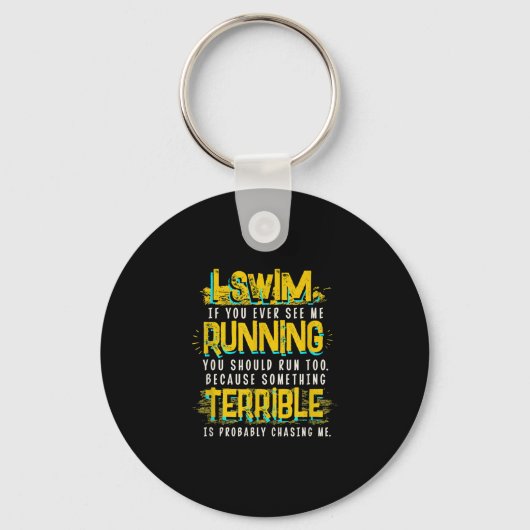 Funny Swimming Gift for Swimmer Sleutelhanger (Voorkant)
