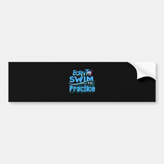 Funny Swimming Gift Swimming Design Bumpersticker (Voorkant)