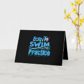 Funny Swimming Gift Swimming Design Kaart (Gele Bloem)