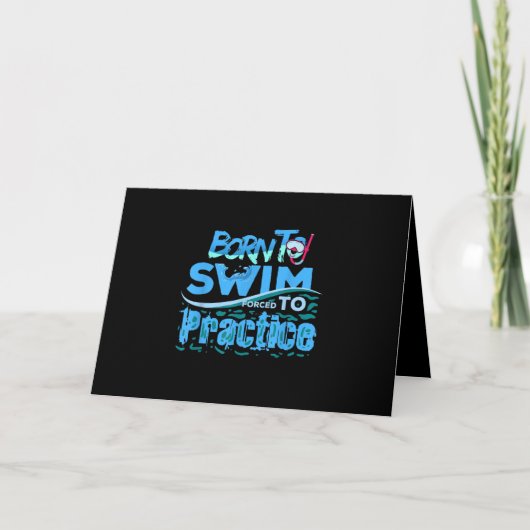 Funny Swimming Gift Swimming Design Kaart (Voorkant)