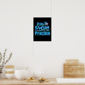 Funny Swimming Gift Swimming Design Poster (Keuken)