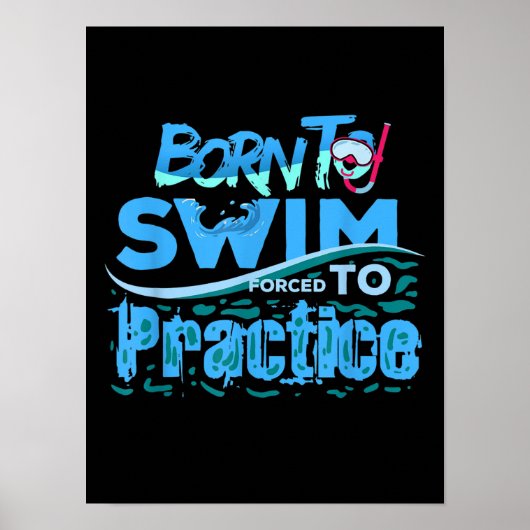 Funny Swimming Gift Swimming Design Poster (Voorkant)