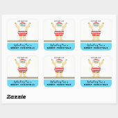 Funny Swimming Holiday Classic Round Sticker (Vel)