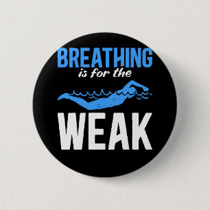 Funny Swimming Humor Swimmer Ronde Button 5,7 Cm