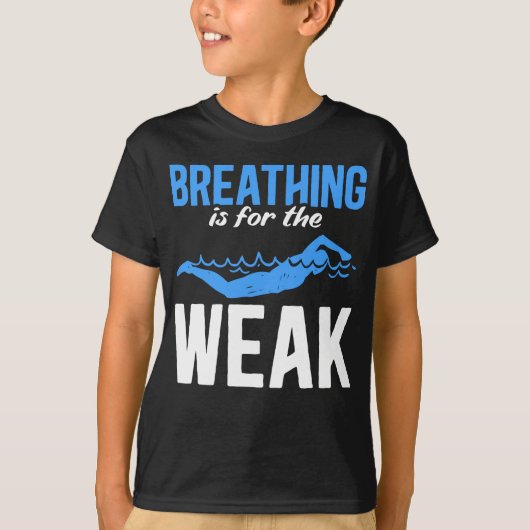 Funny Swimming Humor T-shirt (Voorkant)