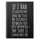 Funny Swimming Men Gifts Humor Swimmer For Him  Notitieboek (Voorkant)