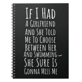 Funny Swimming Men Gifts Humor Swimmer For Him  Notitieboek