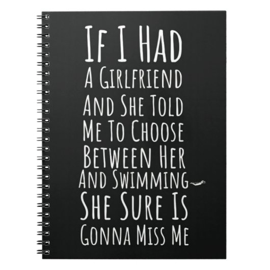 Funny Swimming Men Gifts Humor Swimmer For Him  Notitieboek (Voorkant)