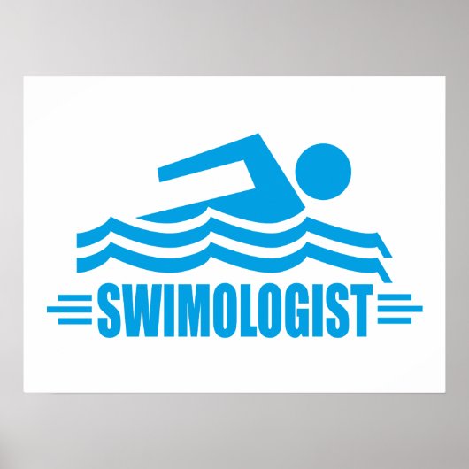 Funny Swimming Poster (Voorkant)