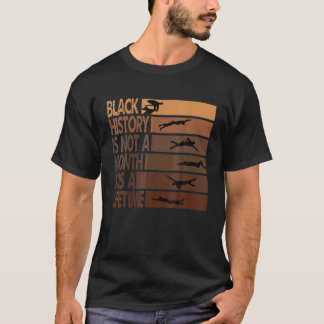 Funny Swimming Quote, Cool Black History-maand voo T-shirt