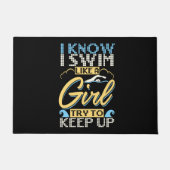 Funny Swimming Quote Deurmat (Voorkant)