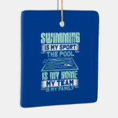 Funny Swimming Quote Keramisch Ornament (Rechts)