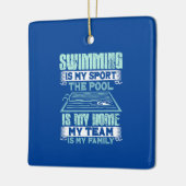 Funny Swimming Quote Keramisch Ornament (Links)