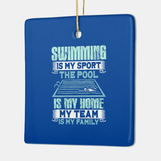 Funny Swimming Quote Keramisch Ornament (Links)