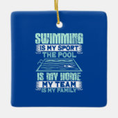 Funny Swimming Quote Keramisch Ornament (Voorkant)