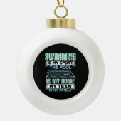 Funny Swimming Quote Keramische Bal Ornament (Voorkant)