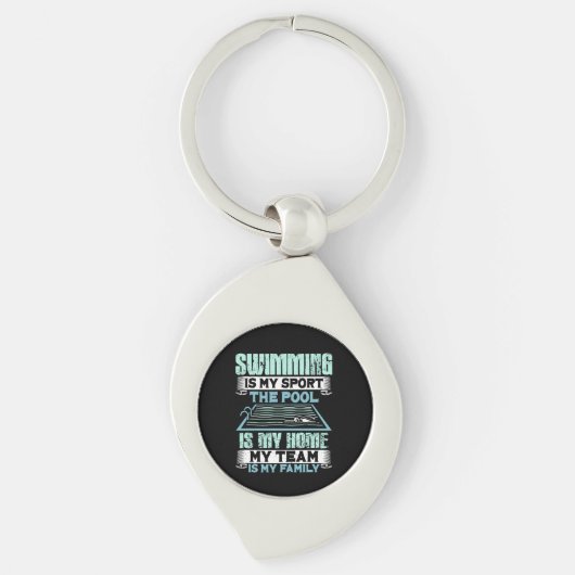Funny Swimming Quote Sleutelhanger (Voorkant)