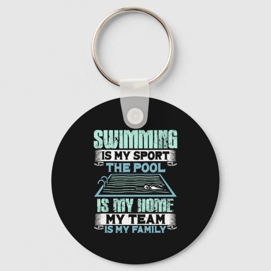 Funny Swimming Quote Sleutelhanger (Voorkant)
