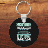 Funny Swimming Quote Sleutelhanger (Voorkant)