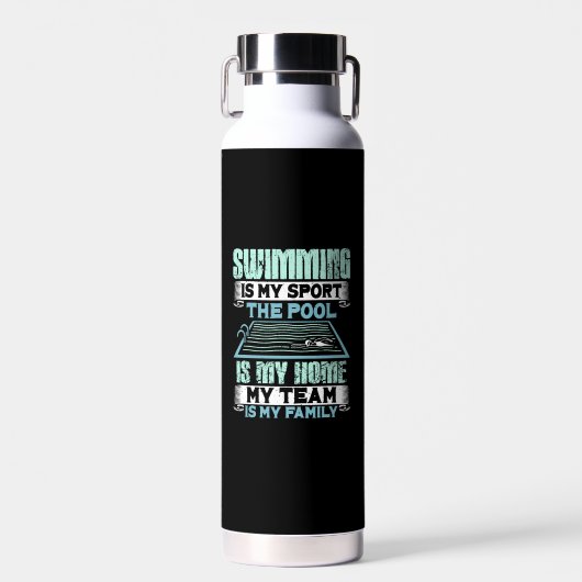 Funny Swimming Quote Waterfles (Voorkant)
