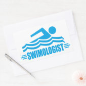 Funny Swimming Rechthoekige Sticker (Envelop)
