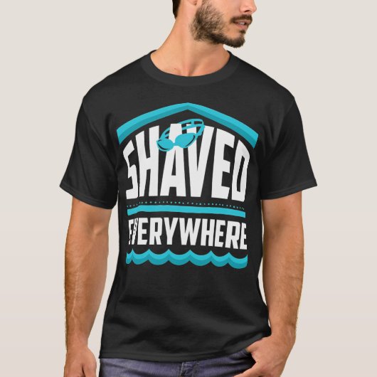 Funny Swimming Shaved Anywhere Swimmer en T-shirt (Voorkant)