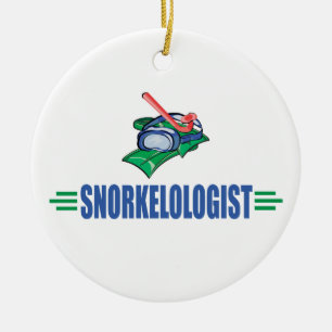 Funny Swimming, Snorkel Keramisch Ornament