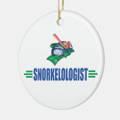 Funny Swimming, Snorkel Keramisch Ornament (Links)