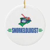 Funny Swimming, Snorkel Keramisch Ornament (Achterkant)