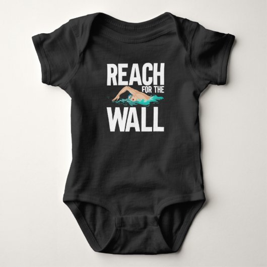 Funny Swimming Team Swimmer Quottes Romper (Voorkant)