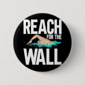 Funny Swimming Team Swimmer Quottes Ronde Button 5,7 Cm (Voorkant)