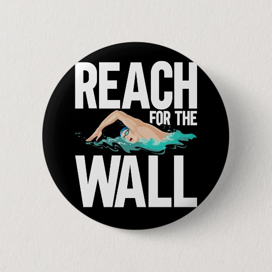 Funny Swimming Team Swimmer Quottes Ronde Button 5,7 Cm (Voorkant)