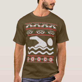 Funny Swimming Ugly KerstSweater T-shirt