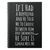 Funny Swimming Women Gifts Swimmer For Her Girls Notitieboek (Voorkant)