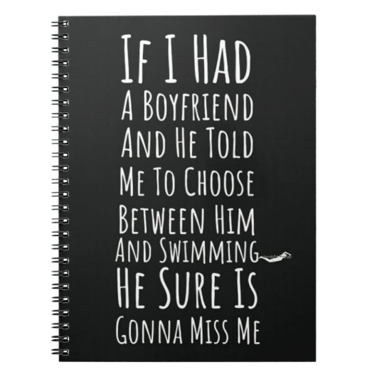 Funny Swimming Women Gifts Swimmer For Her Girls Notitieboek (Voorkant)