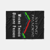 Funny Swing Trader Trading Stock Market  Fleece Deken (Voorkant (Horizontaal))