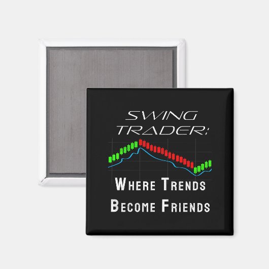 Funny Swing Trader Trading Stock Market Magneet (Voorkant / Achterkant)