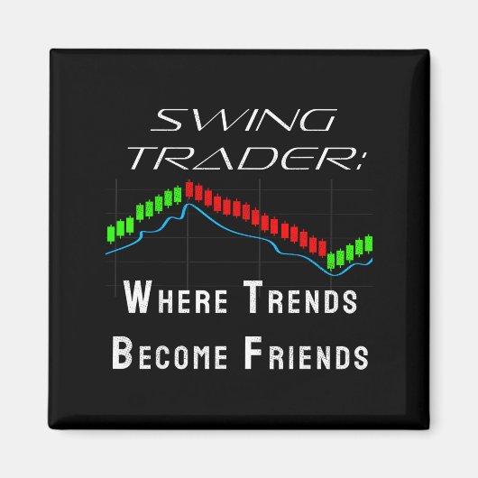 Funny Swing Trader Trading Stock Market Magneet (Voorkant)
