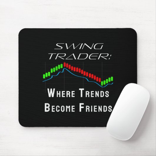Funny Swing Trader Trading Stock Market Muismat (Met muis)