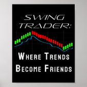 Funny Swing Trader Trading Stock Market Poster (Voorkant)
