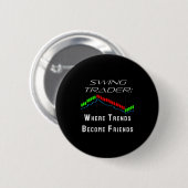 Funny Swing Trader Trading Stock Market Ronde Button 5,7 Cm (Voorkant /achterkant)