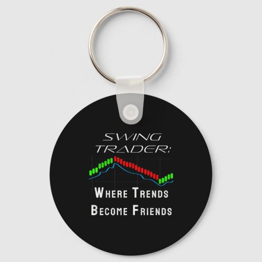 Funny Swing Trader Trading Stock Market Sleutelhanger (Voorkant)