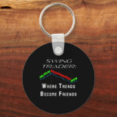 Funny Swing Trader Trading Stock Market Sleutelhanger (Voorkant)